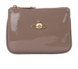 Vivienne Westwood Zip Coin Pouch, Patent, Taupe, MII, 3*